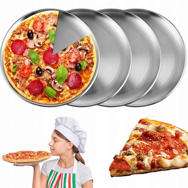 4KS Plech Na Pizzu Forma Na Pečení Pizzy Talíř Ideální Pizza 30CM