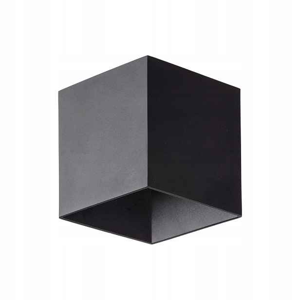 Fasádní Nástěnné Svítidlo Cube Černá Horní Část A Spodní Část 2 X Led Podsvícení Tk Lighting