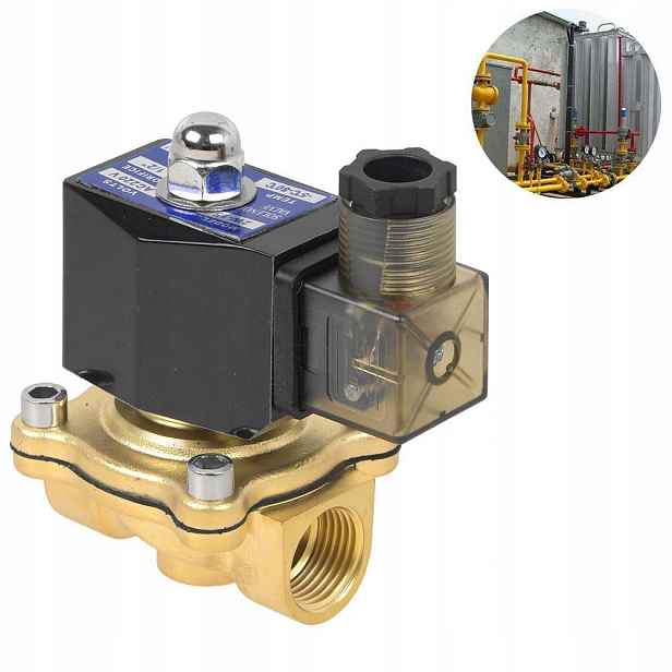 1/2" Elektromagnetický Ventil Mosaz 0-10 Bar Nc 230V