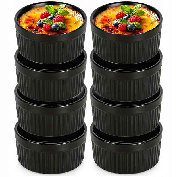 8 x žáruvzdorná zapékací nádoba miska kokilka porcelánová 260 Ml