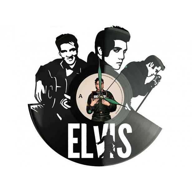 Elvis Presley Vinyl Nástěnné hodiny Vinylová deska Unikátní dekorace pro fanoušky