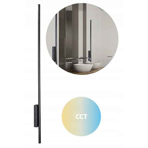 Fasádní Nástěnné Svítidlo Nad Garáž Na Terasu Led 18W Černé Regulace Cct