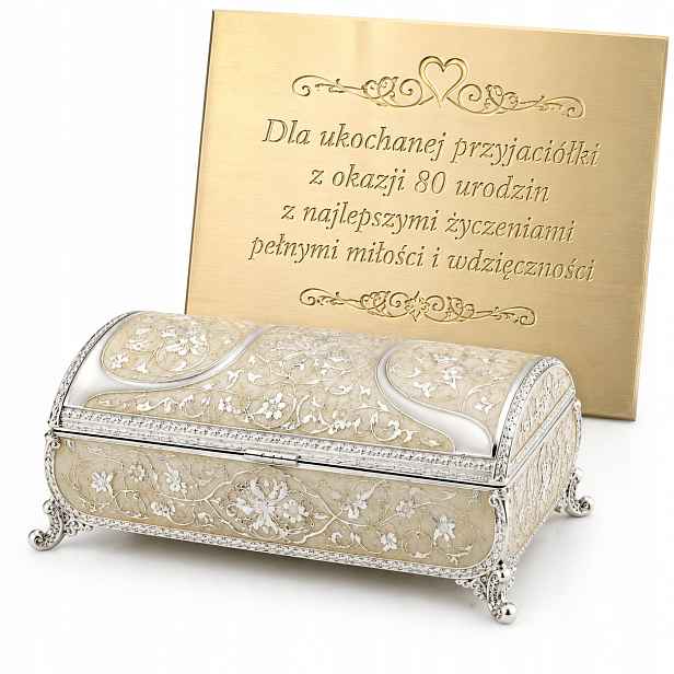 Stříbrná kazeta Gravírování Bonus Kabelka šperkovnice krabička palácová smalt