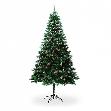 Umělý vánoční stromek se šiškami výška 180 cm