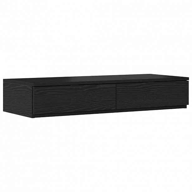 vidaXL Zásuvky pod postel Černý dub 80 x 36,5 x 16,5 cm