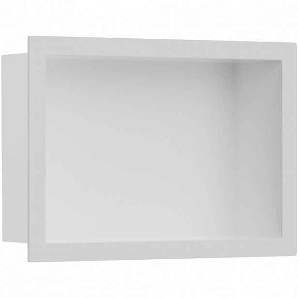 Zápustná polička/nika s okrajem do obkladu - bílá matná - 30x20x10 cm