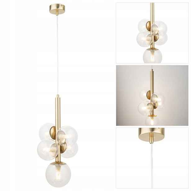 Závěsná lampa zlatá Perla Lux moderní nad kuchyňským ostrovem Sigma Lighting