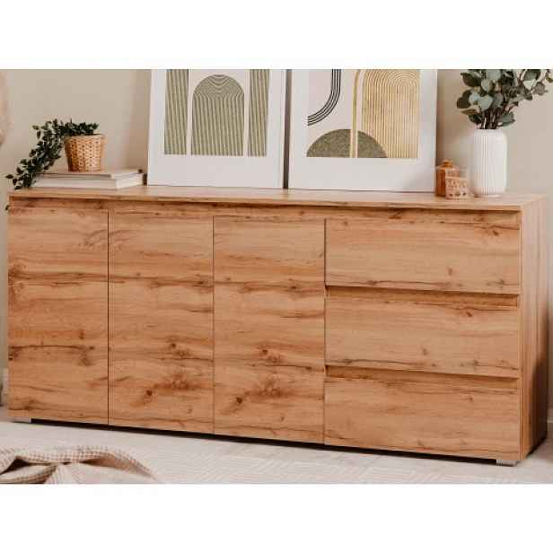 Široká komoda se zásuvkami Image 179 cm, medový dub