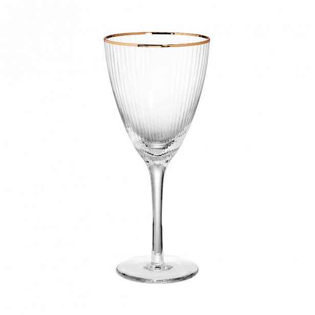 Butlers GOLDEN TWENTIES Sklenice na víno se zlatým okrajem 280 ml