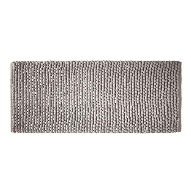 Šedá koupelnová předložka 50x120 cm Aspen Bobble – Bianca