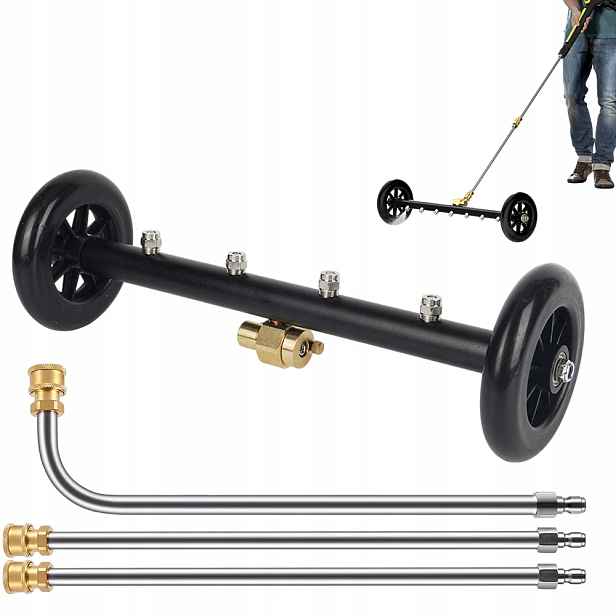 Vozík Myčka 4000PSI Na Čištění Podvozků A Polbruku 40 cm Se 4 Tryskami