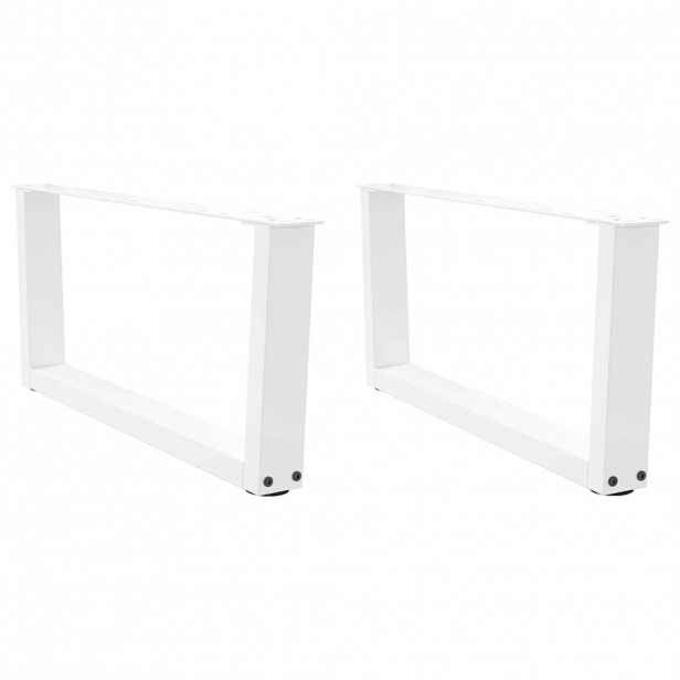 vidaXL Nohy konferenčního stolku ve tvaru V, 2 ks, bílé, 70 x (30-31,3) cm, ocel