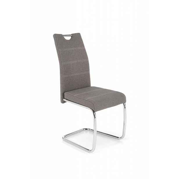 Jídelní židle K349 chrom / šedá Halmar