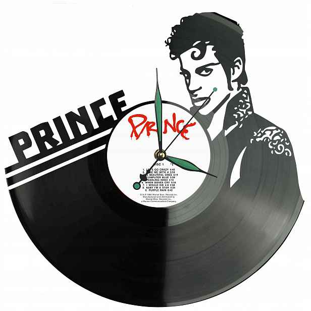 Prince Dárek Originální dekorace do domu Hodiny z vinylové desky