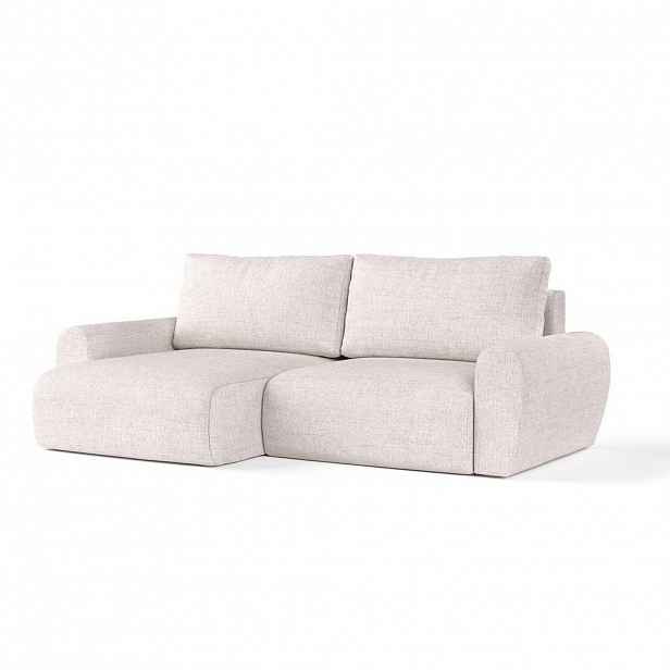 AltaBeds ROHOVÁ SEDAČKA OMARI, textil, Světle béžová