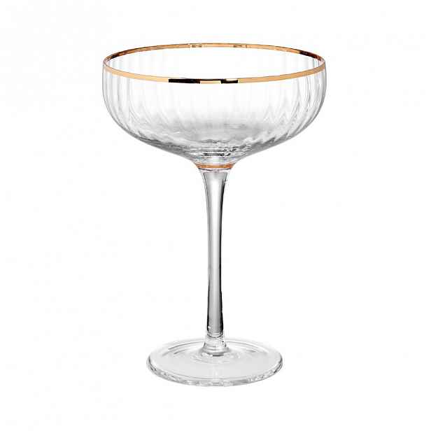 Butlers GOLDEN TWENTIES Sklenice na šampaňské se zlatým okrajem 400 ml
