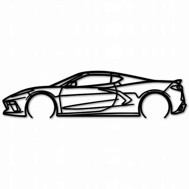 Obrazy Do Obývacího Pokoje Auto Chevrolet Corvette C8 Obraz Ažurová Zeď 80 cm
