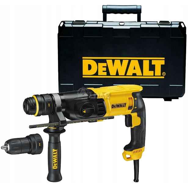 Vrtačka DeWALT D25134K-QS SDS-Plus 800W 2.8J, vyměnitelný držák kufru
