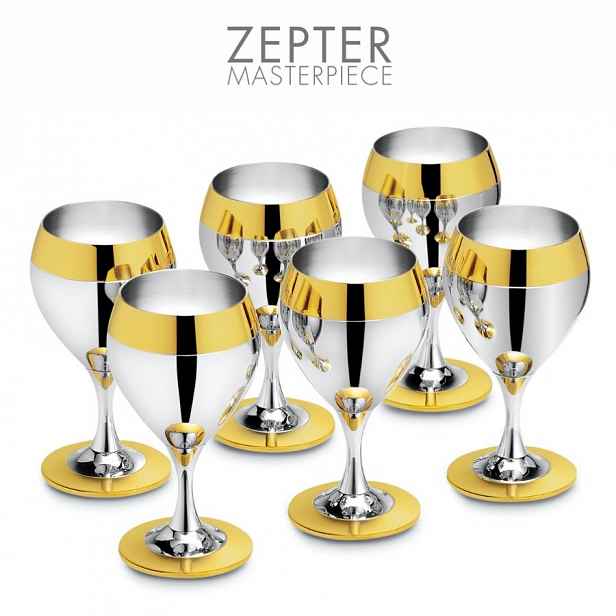 Zepter Prince Gold - souprava likérových číší zlacená