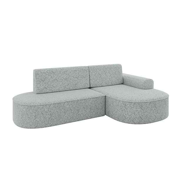 ALTDECOR ROHOVÁ SEDAČKA s funkcí spaní a otomanem, pravá MARI-L1-S 283x167x85 Zelená Žinylka