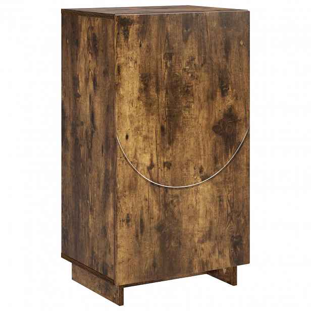 vidaXL Botník 48 x 38 x 87,5 cm kompozitní dřevo Kouřový dub