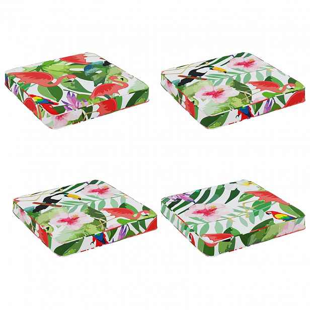 vidaXL Polstry ve 4 kusech VUGHT 4 pcs 100% polyester Vícebarevný