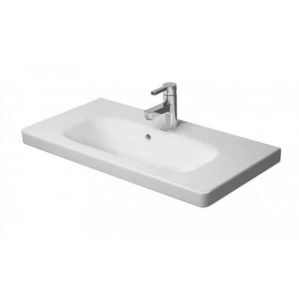 Duravit DuraStyle - Umyvadlo nábytkové Compact, 79x40 cm, s 1 otvorem pro baterii, s WonderGliss, alpská bílá 23377800001
