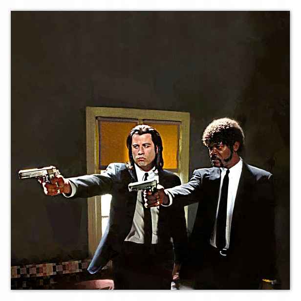 Fototapety 208x208 Samuel Jackson a Travolta