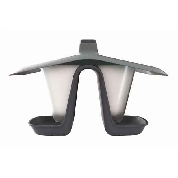 Krmítko pro ptáky BIRDYFEED DOUBLE antracit 28cm PRIBFD-S433