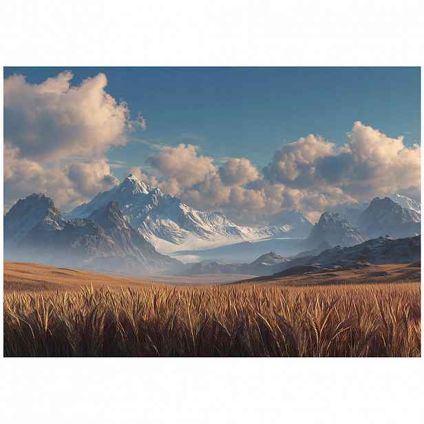 Wallarena FOTOTAPETA krajina louka béžová 350x250 cm