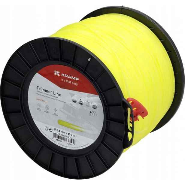 Žací struna Ø 2.4 mm 439 m kulatá žlutá Kramp NL24439RKR