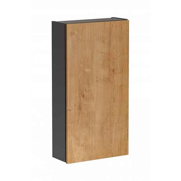 Závěsná koupelnová skříňka Monako 830 1D 40 cm šedá/dub hamilton