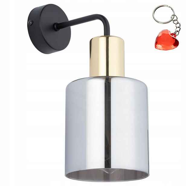 Nástěnná lampa Černá Klasika E27 30 cm Výška Kov Tk Lighting