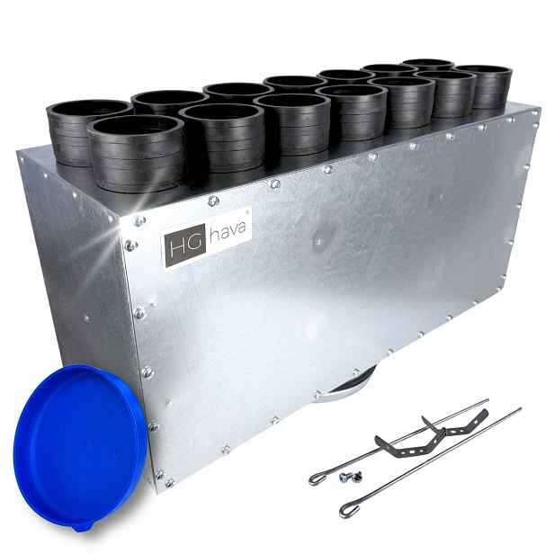 Rozvodná skříň průchozí rozdělovač ventilace fi 200 14x75 mm