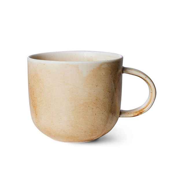 Rustikálně béžový porcelánový hrnek Chef  - 12*9*8 cm / 320 ml  HKLIVING