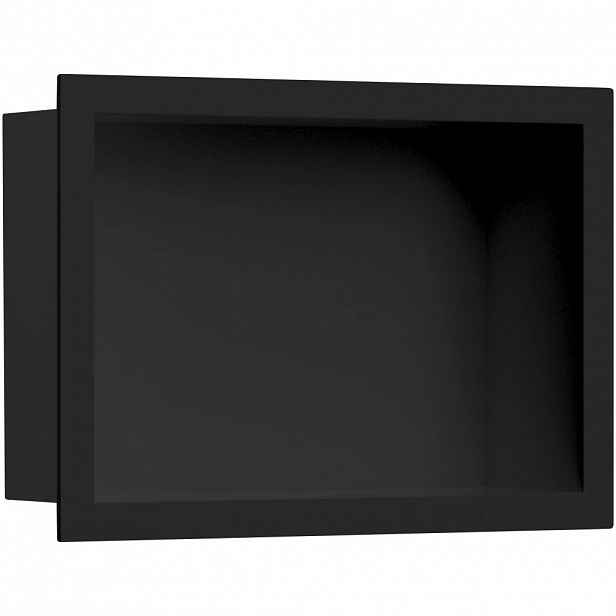 Zápustná polička/nika s okrajem do obkladu - černá matná - 30x20x10 cm