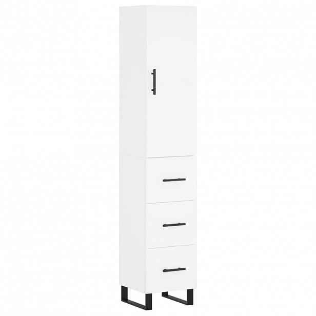 vidaXL Skříň highboard bílá 34,5 x 34 x 180 cm kompozitní dřevo