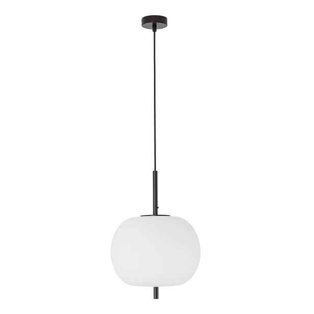 Bílé/černé skleněné závěsné svítidlo ø 30 cm Lato – Nova Luce