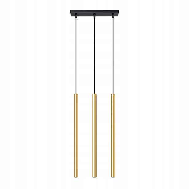 Sollux Lighting Závěsná lampa Tuba Zlatý Lesk 3xG9 Pastelo 90 cm