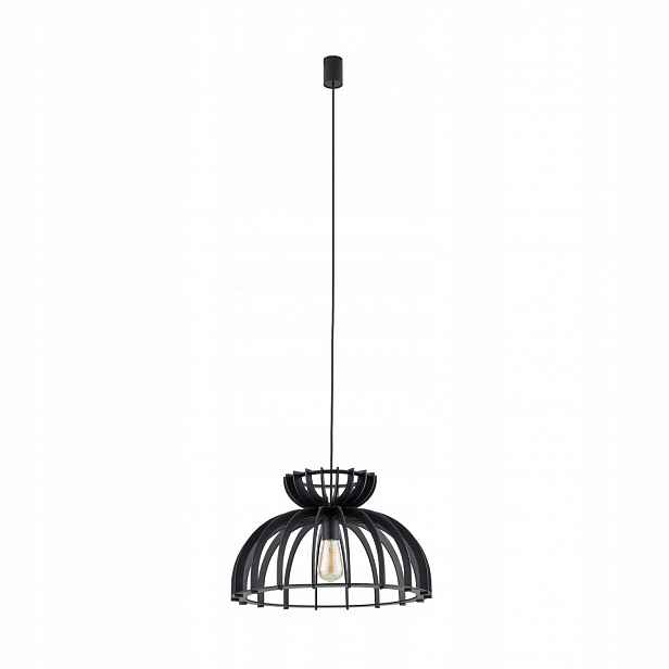 Černá závěsná lampa Kymi s moderním designem nad jídelní stůl Nowodvorski
