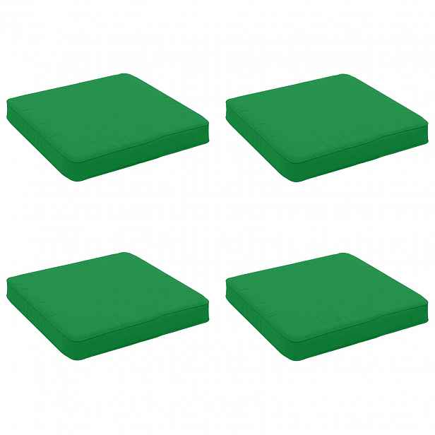 vidaXL Polstry ve 4 kusech VUGHT 4 pcs 100% polyester Zelená