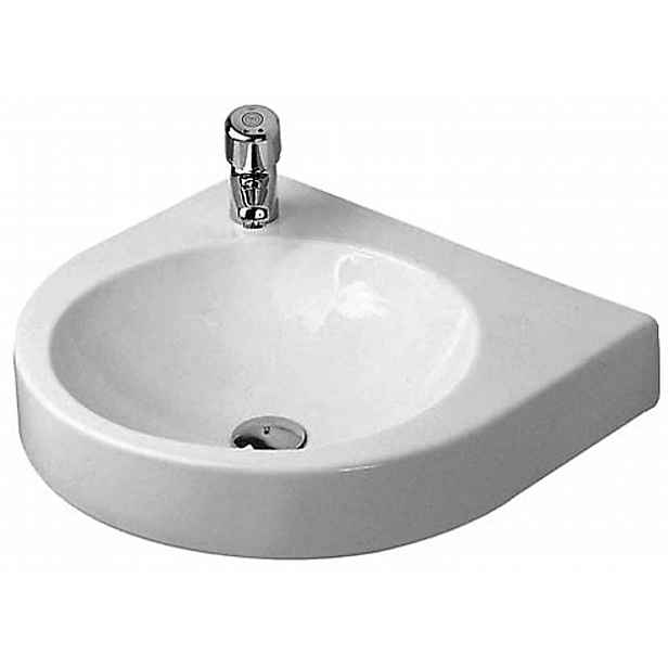 Duravit Architec - Umyvadlo 58x52 cm, bez přepadu, 1 otvor vpravo, bílá 0449580008