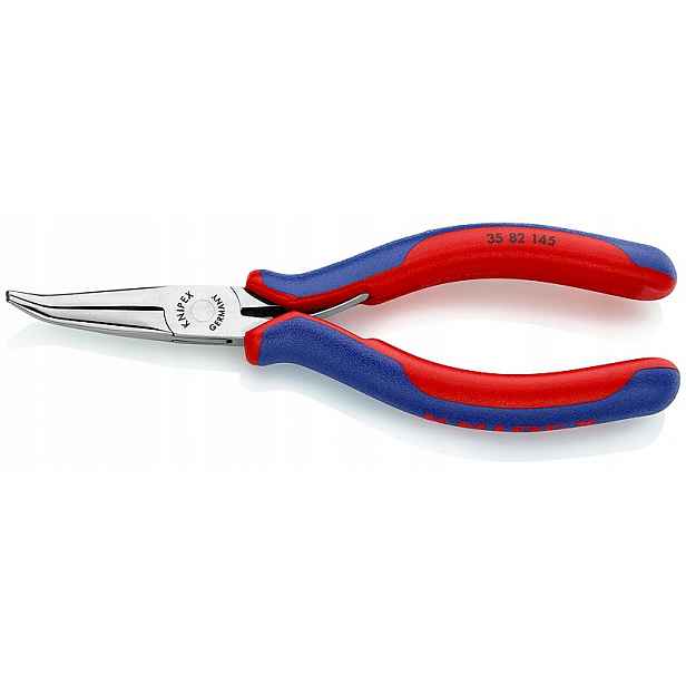 Ploché kulaté kleště pro elektroniku, ohnuté 145 mm 35 82 145 Knipex