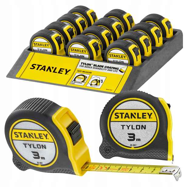 Set Odměrka Svinovací Ocelová Tylon 3m 30-687 12 Ks Stanley