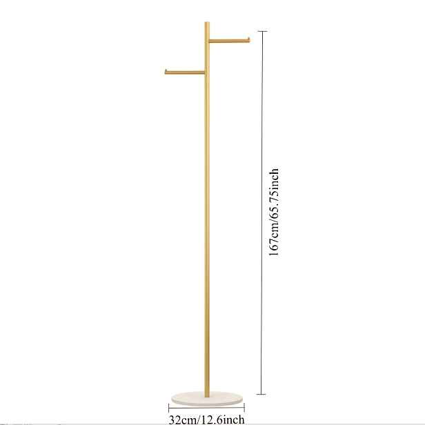 TEMU Kovový volně stojící věšák na kabáty, 170cm Z-tvarový stojan na kabáty s kamennou základnou, moderní stojan na věšení oblečení pro kabáty,