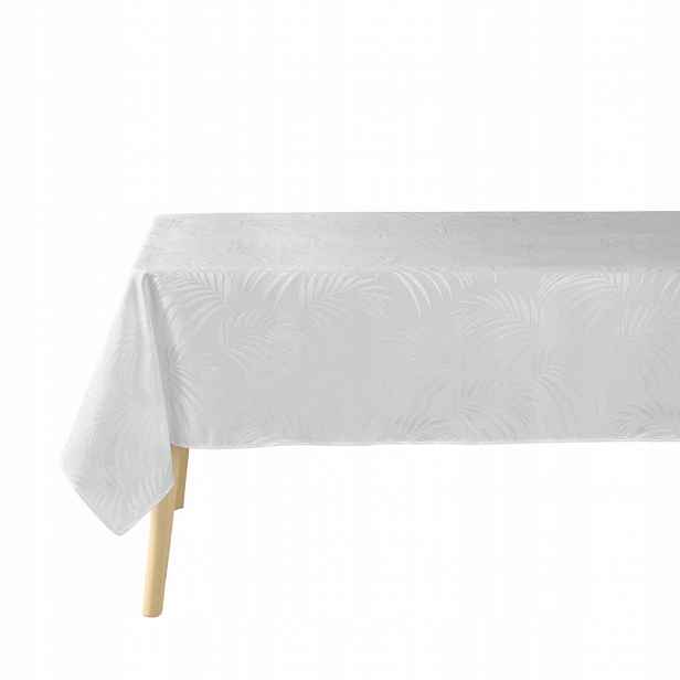 Ubrus na stůl bílý žakárový V Listu 140x240 cm