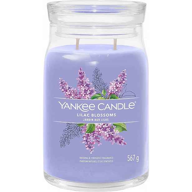 Yankee Candle vonná svíčka Signature ve skle velká Lilac Blossoms 567g