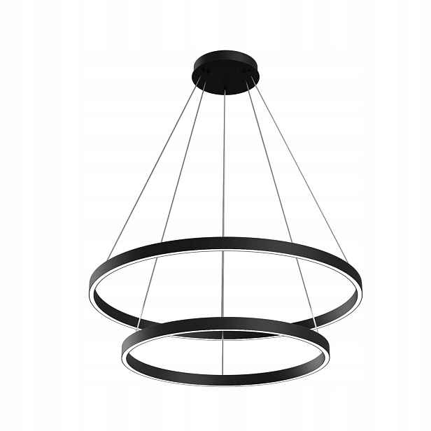 Závěsná lampa lustrová černá Led kola moderní neutrální 80 cm Maytoni