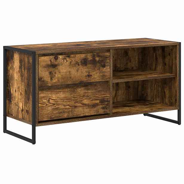vidaXL Televizní skříň 100 x 36 x 49,5 cm Kouřový dub Kompozitní dřevo