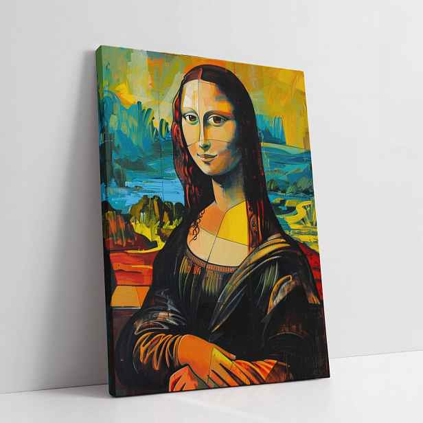 Obraz na plátně Mona Lisa ve stylu Picassa do bytu, obývacího pokoje, 60x80 cm